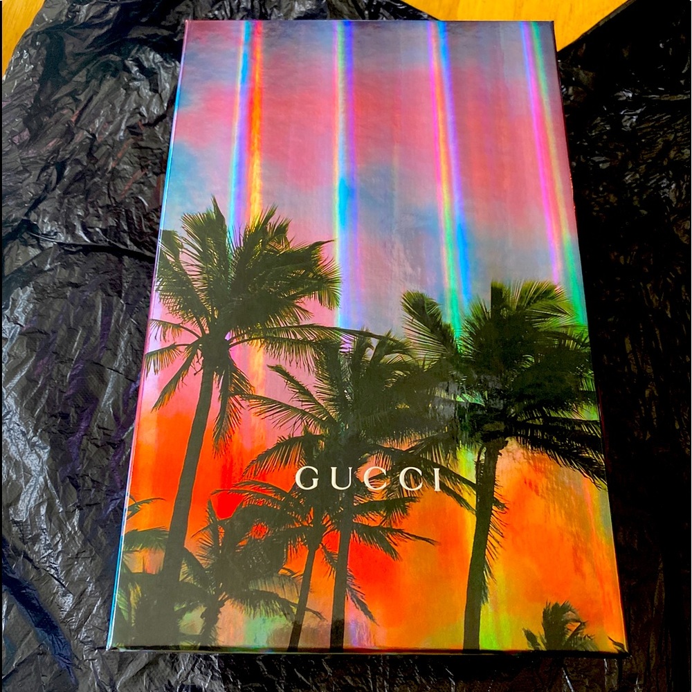 Gucci Palm Trees Holographic Collectors box/storage